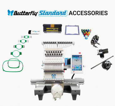 Butterfly B-1501B/T Standard, single-head, 15-needle, commercial embroidery machine