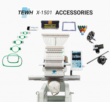 TEWH X-Dual-1502, 2-head, 15-needle, commercial embroidery machine