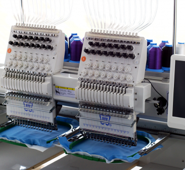 Butterfly B-1502B/T, 2-head, 15-needle, commercial embroidery machine