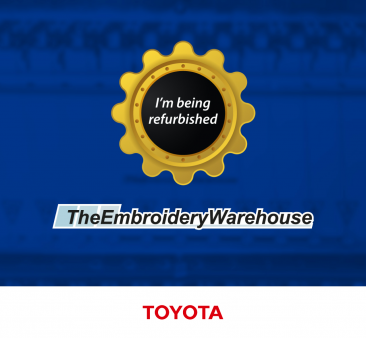 Toyota 9100, single-head, 9-needle, commercial embroidery machine