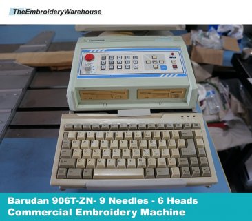Barudan 906T-ZN - 6 Heads - 9 Needles - Commercial Embroidery Machine