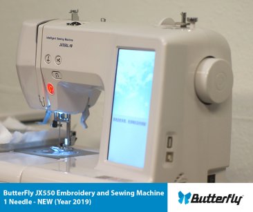 ButterFly JX550 Embroidery and Sewing Machine - 1 Needle - NEW (Year 2022)