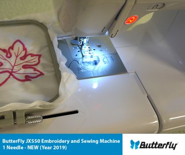 ButterFly JX550 Embroidery and Sewing Machine - 1 Needle - NEW (Year 2022)