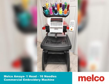 MELCO AMAYA - 1 Head - 16 Needles - Commercial Embroidery Machine