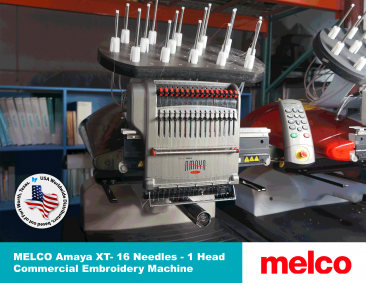 MELCO AMAYA XT - 1Head - 16 Needles - Commercial Embroidery Machine
