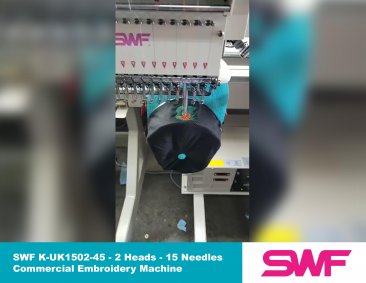 USED SWF K-UK1502-45 - 2 Heads - 15 Needles Commercial Embroidery Machine