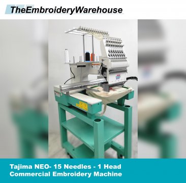 USED Tajima NEO - 15 Needles - 1 Heads - Commercial Embroidery Machine