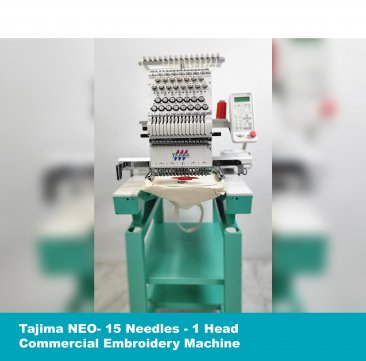 USED Tajima NEO - 15 Needles - 1 Heads - Commercial Embroidery Machine
