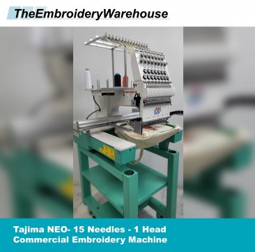 USED Tajima NEO - 15 Needles - 1 Heads - Commercial Embroidery Machine