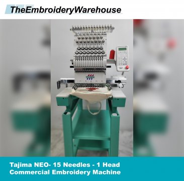 USED Tajima NEO - 15 Needles - 1 Heads - Commercial Embroidery Machine