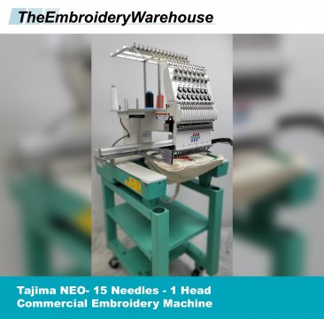 USED Tajima NEO - 15 Needles - 1 Heads - Commercial Embroidery Machine