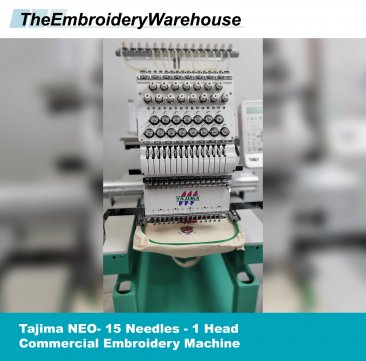 USED Tajima NEO - 15 Needles - 1 Heads - Commercial Embroidery Machine