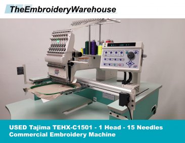 Tajima TEHX-C1501 - 1 Head - 15 Needles - Commercial Embroidery Machine