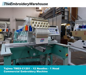 USED TajimaTMEX-C1201 - 1 Head - 12 Needles - Commercial Embroidery Machine
