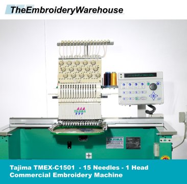 Tajima TMEX-C1501 - Single(1)Head - 15 Needles - Commercial Embroidery Machine