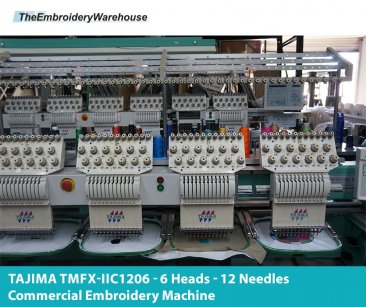 TAJIMA TMFX-IIC1206 - 6 Heads - 12 Needles - Commercial Embroidery Machine