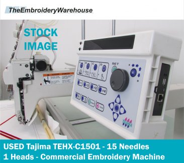 USED Tajima TEHX-C1501 - 15 Needles - 1 Heads - Commercial Embroidery Machine