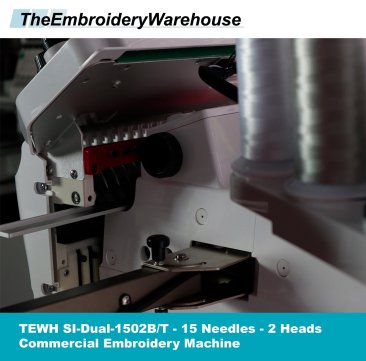 TEWH SI-Dual-1502B/T - 15 Needles - 2 Heads - Commercial Embroidery Machine - NEW (Year 2023)