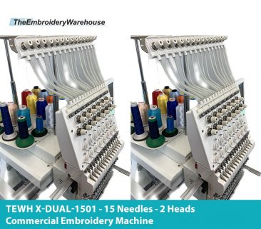 TEWH X-Dual-1501 - 15 Needles - 2 Heads - Commercial Embroidery Machine (NEW YEAR 2022)
