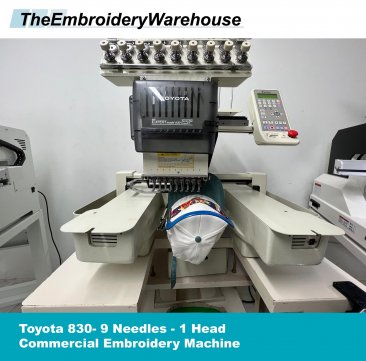 USED Toyota 830 - 9 Needles - 1 Head - Commercial Embroidery Machine