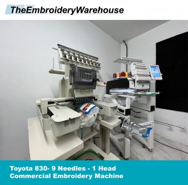 USED Toyota 830 - 9 Needles - 1 Head - Commercial Embroidery Machine