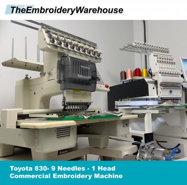 USED Toyota 830 - 9 Needles - 1 Head - Commercial Embroidery Machine