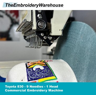 USED Toyota 830 - 9 Needles - 1 Head - Commercial Embroidery Machine