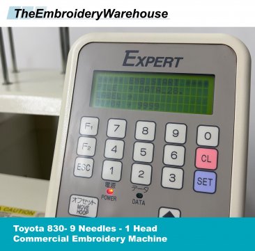 USED Toyota 830 - 9 Needles - 1 Head - Commercial Embroidery Machine