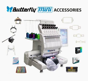 Butterfly Mini, single-head, 15-needle, commercial embroidery machine