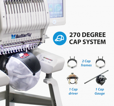 Butterfly Mini, single-head, 15-needle, commercial embroidery machine