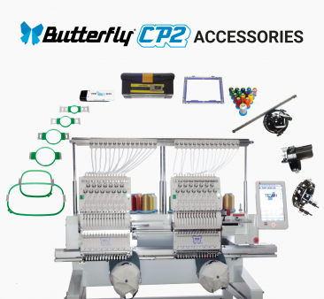 Butterfly CP2, 2-head, 15-needle, commercial embroidery machine