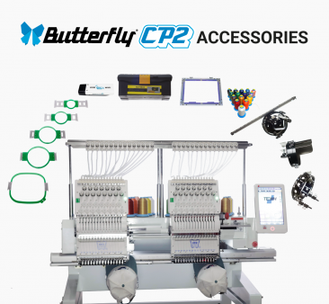 Butterfly CP2, 2-head, 15-needle, commercial embroidery machine