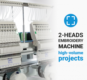 Butterfly CP2, 2-head, 15-needle, commercial embroidery machine