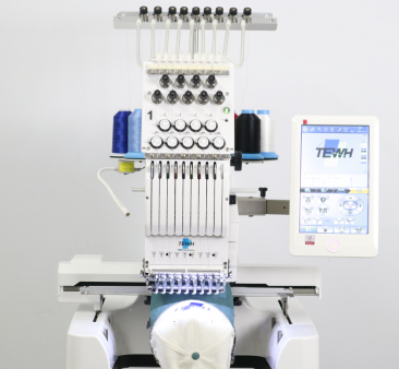 TEWH SI-901, single-head, 9-needle, commercial embroidery machine