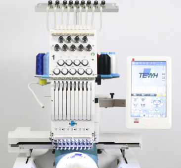 TEWH SI-901, single-head, 9-needle, commercial embroidery machine