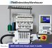 Barudan BEXT-S901CAII, Single-head, 9-needle, commercial embroidery machine